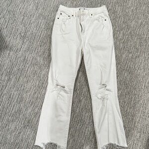 Classic White Boot Cut Jeans
